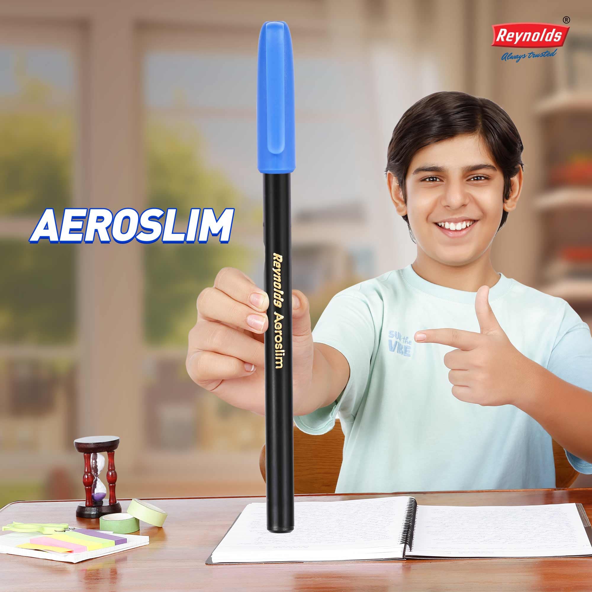 Reynolds AEROSLIM Ball Pen SET - 25 PENS (15 BLUE, 5 Black, 5 Red) – view 3