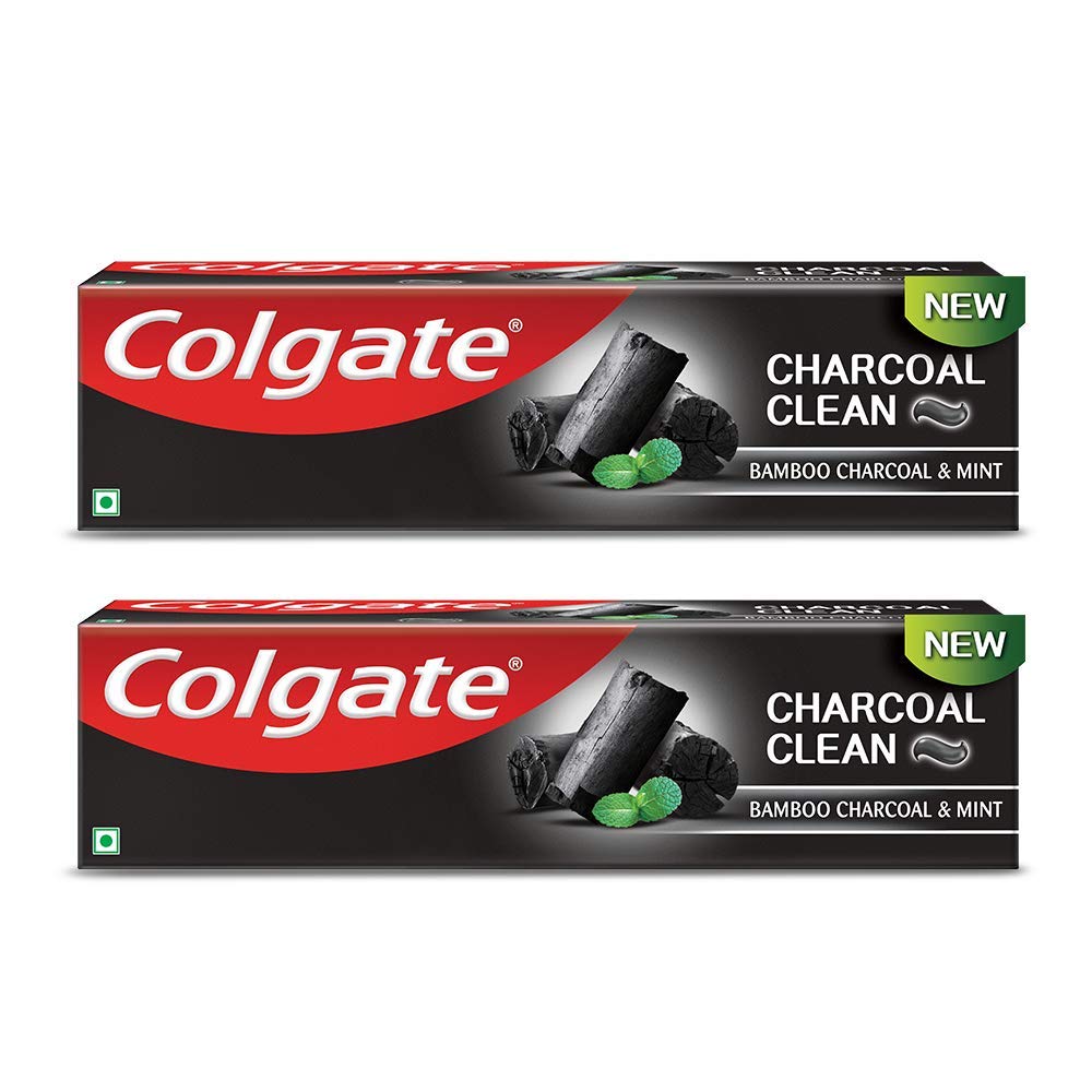 Colgate charcoal mint black gel toothpaste 120g pack of 2