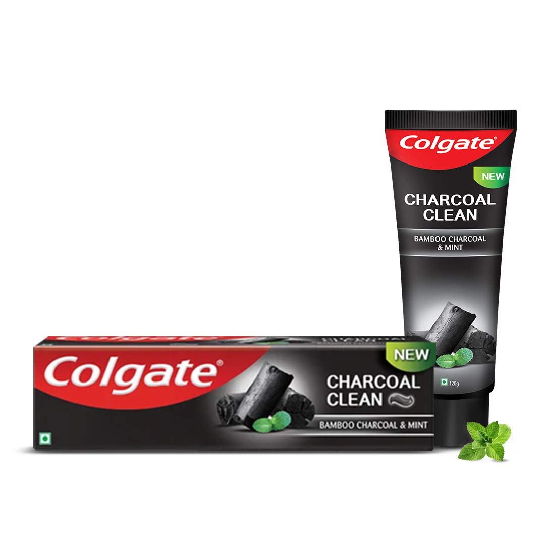 Colgate Charcoal Clean Oral Care Toothpaste, Bamboo Charcoal and Mint (Black Gel) — 120g (Pack of 2) – view 2