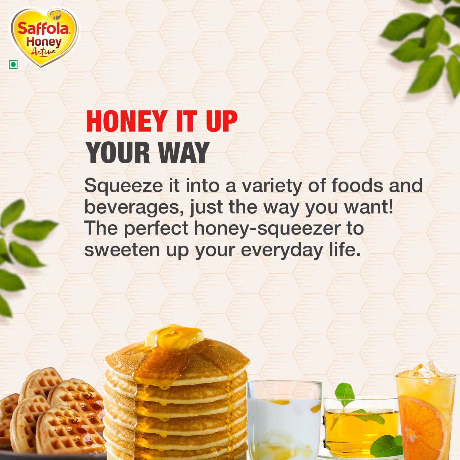 Saffola Honey Active, Made with Sundarban Forest Honey, 100% Pure Honey, No sugar adulteration, Natural Immunity booster, 2 x 350g – view 8
