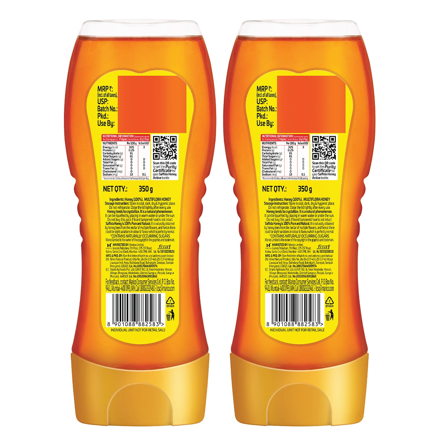 Saffola Honey Active, Made with Sundarban Forest Honey, 100% Pure Honey, No sugar adulteration, Natural Immunity booster, 2 x 350g – view 9