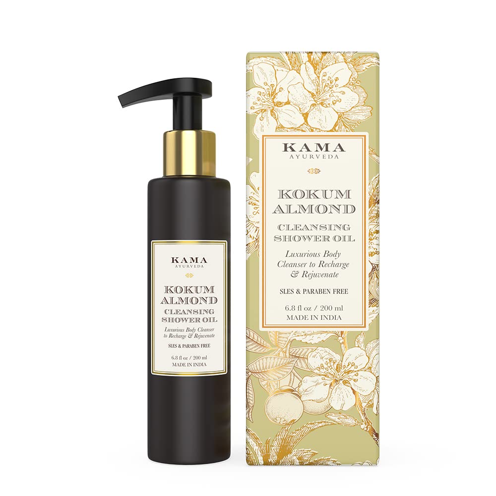 Kama Ayurveda Kokum Almond Cleansing Shower Oil bottle 200 ml