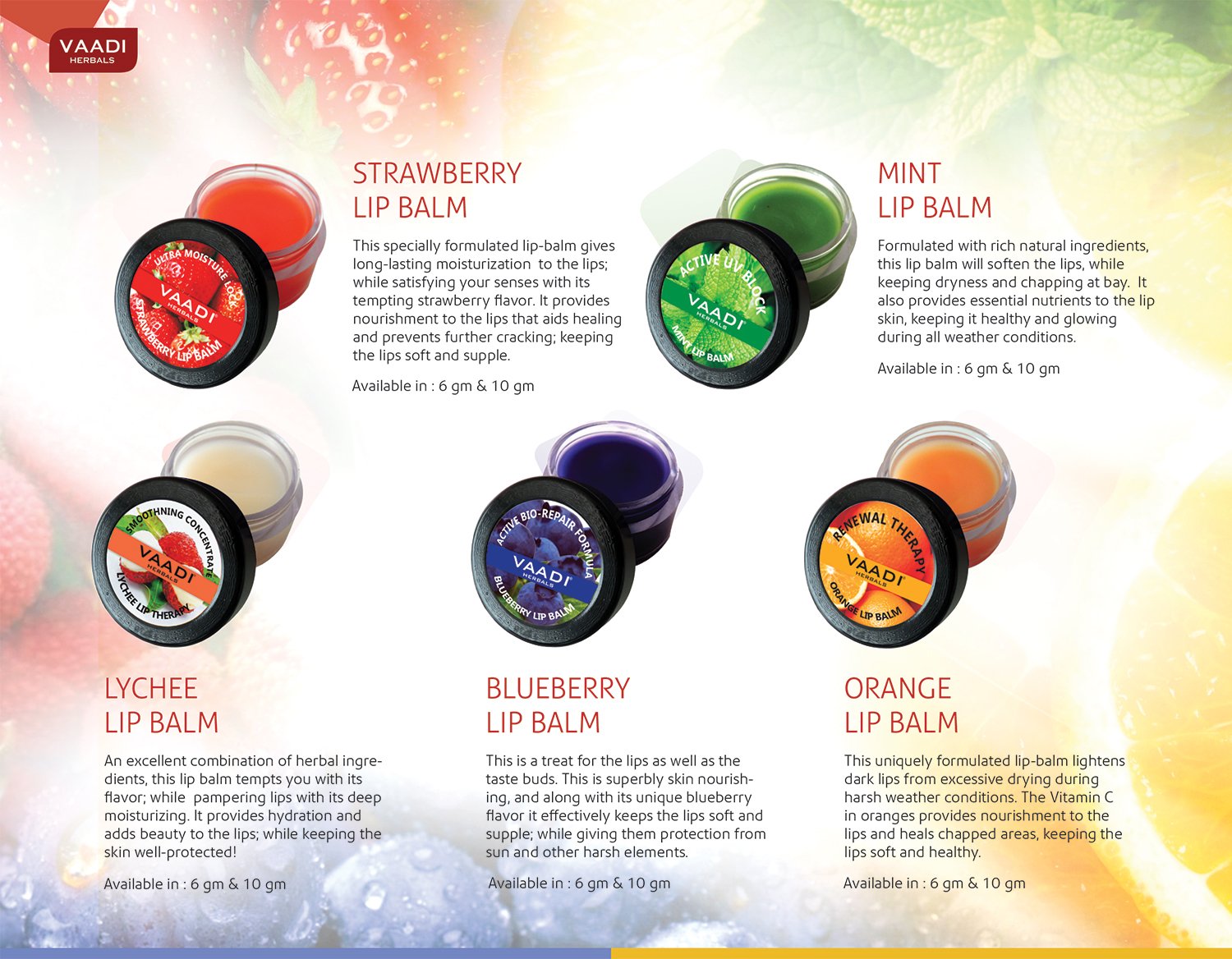 Vaadi Herbals Lip Balm, Mint, 10g – view 6