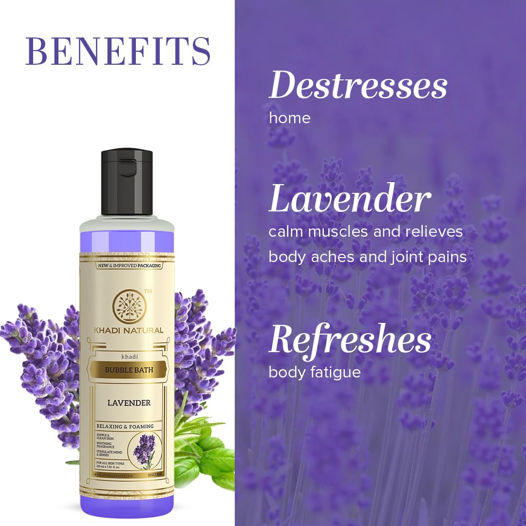 Khadi Natural Ayurvedic Lavendar Bubble Bath – view 2