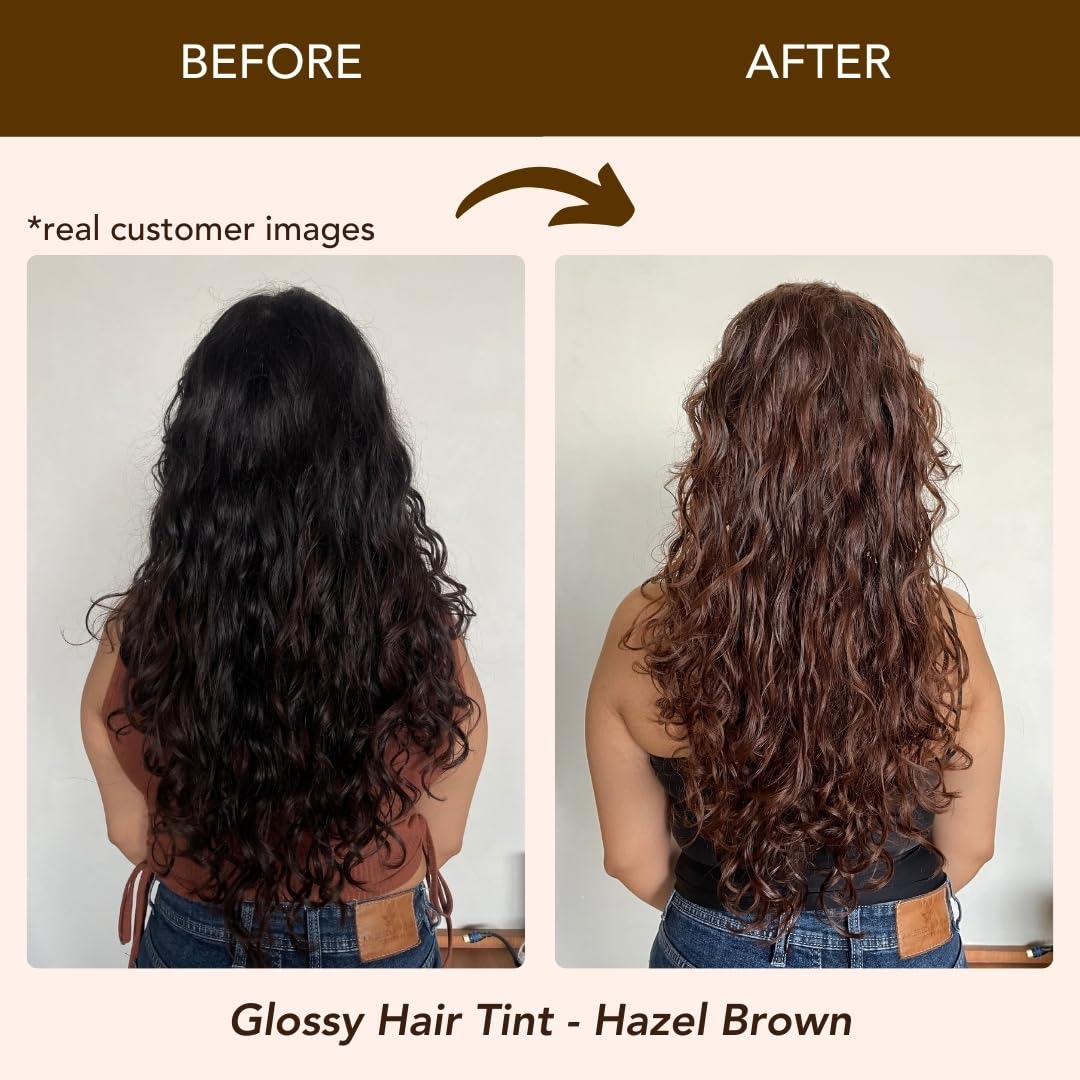 Paradyes No Bleach Hazel Brown Glossy Hair Tint, Ammonia-Free Formula for Natural Black Hair, Anti-Fade Brown Conditioner for Long-Lasting Shine, Enriched with Herbal Extracts, 5 Light Brown – view 4