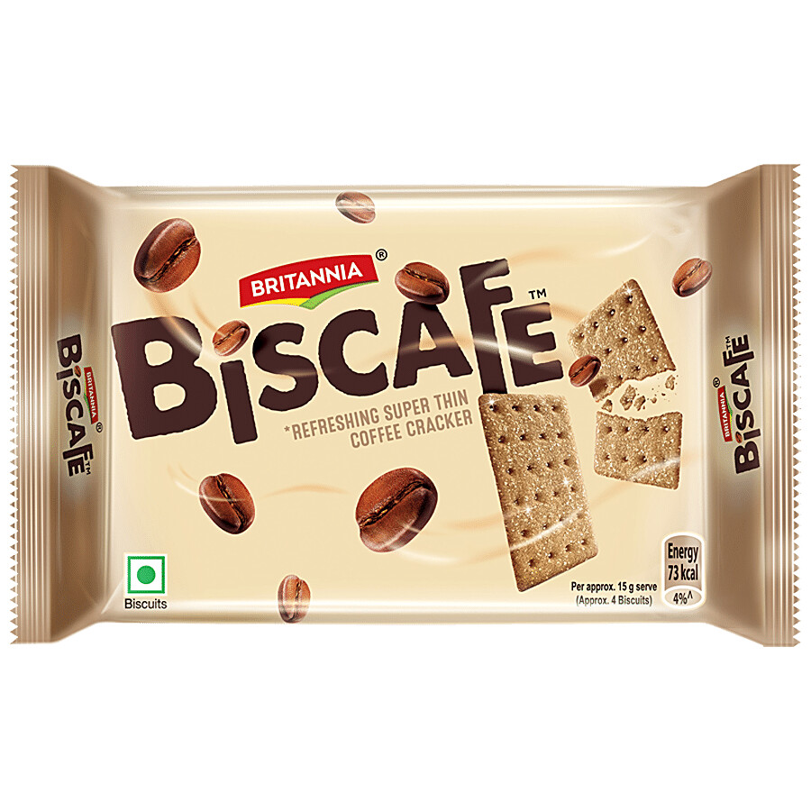 Britannia BisCafe - Super Thin Coffee Crackers, Sugar Sprinkled Biscuits 100 g – view 2