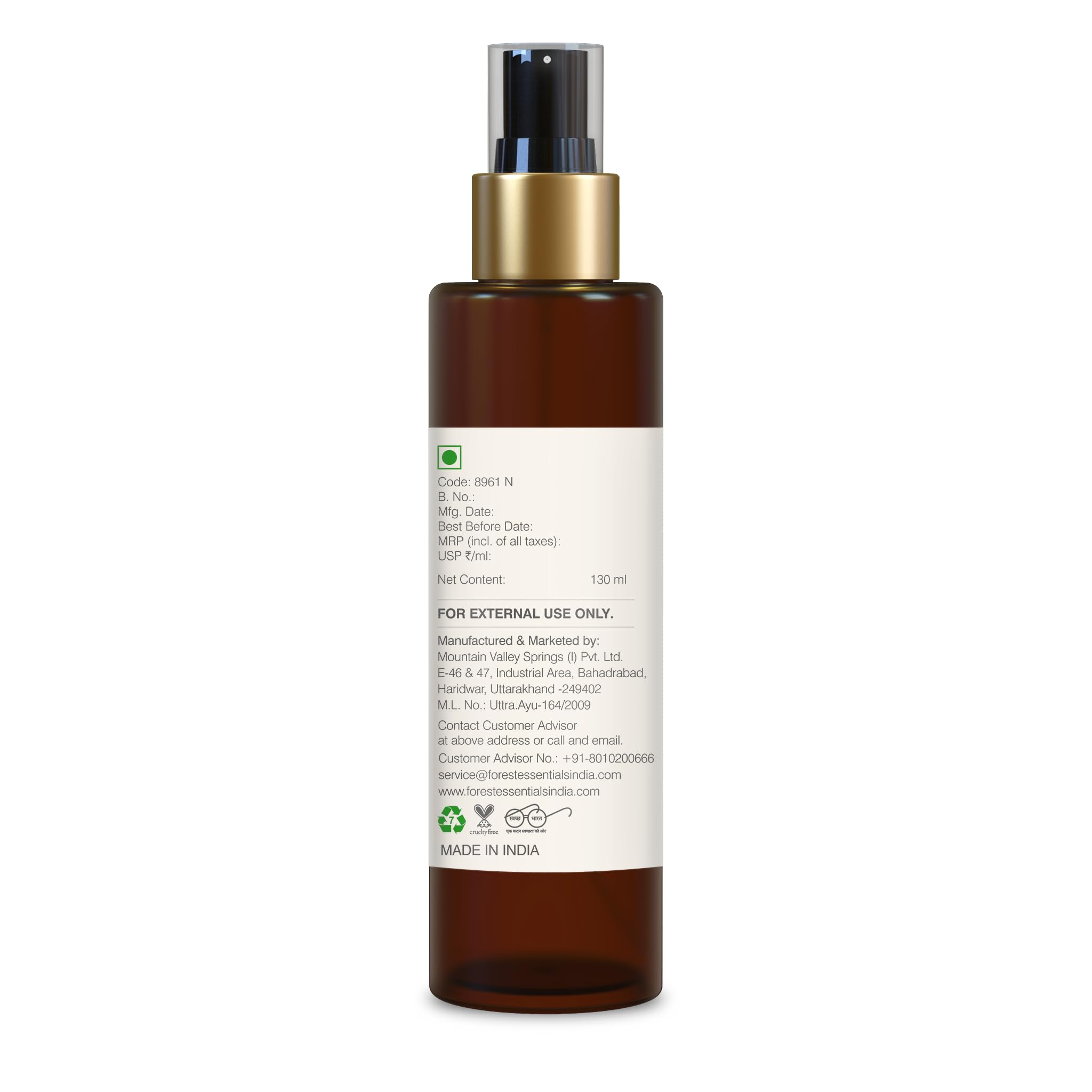 Forest Essentials Body Mist Honey & Vanilla – view 5