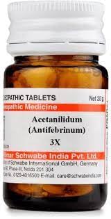 Acetanilidum Antifebrinum Tablet 3X bottle set from Dr. Willmar Schwabe India