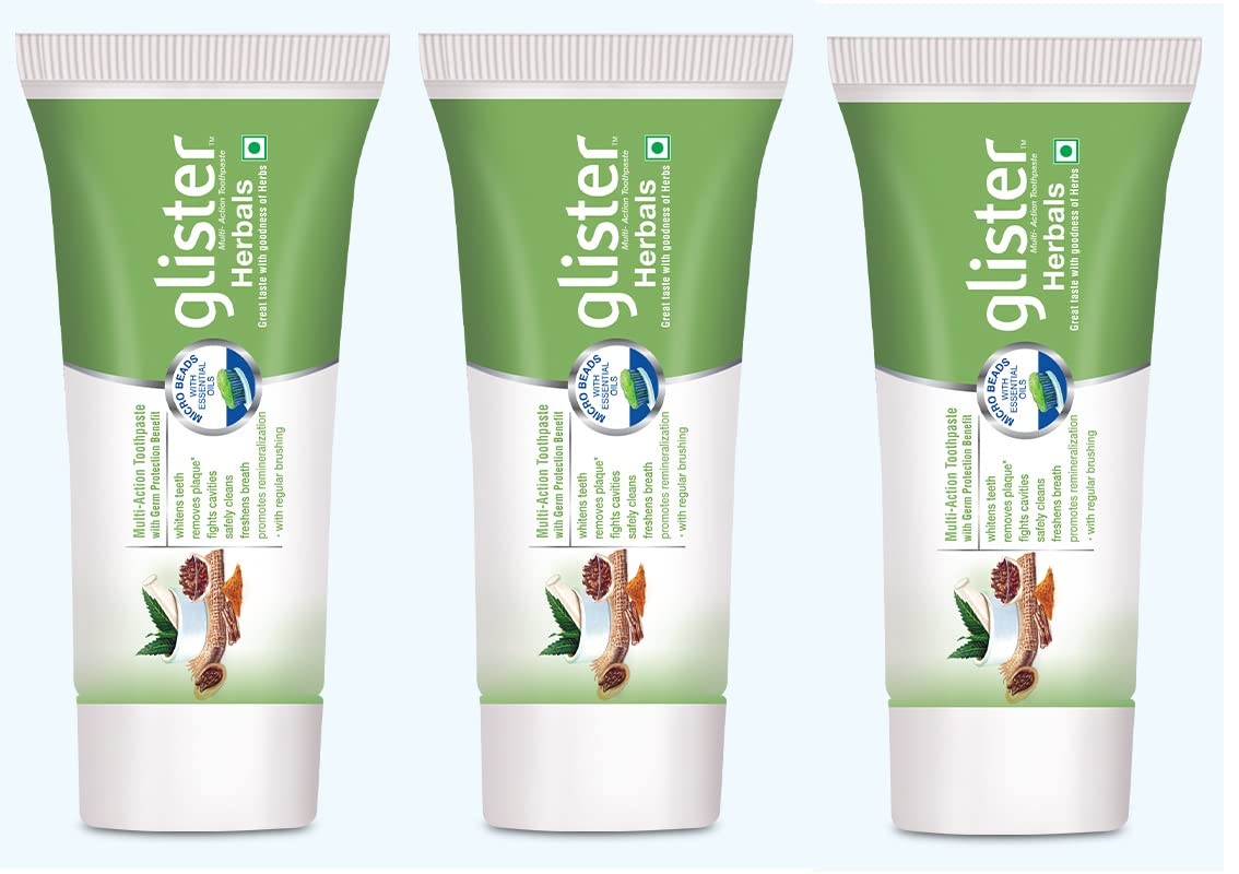 Three tubes of Amway herbal toothpaste for enamel protection