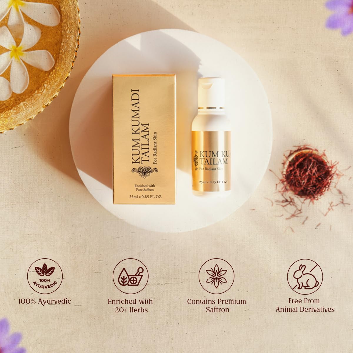 Vasu Kumkumadi Tailam, 25ml (Pack of 2) For Radiant Skin – view 6