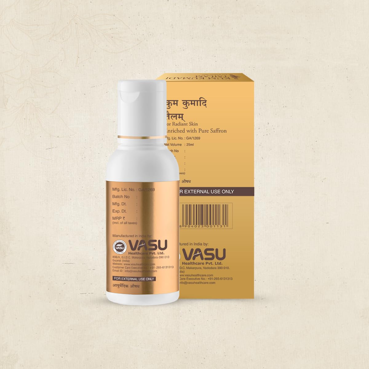 Vasu Kumkumadi Tailam, 25ml (Pack of 2) For Radiant Skin – view 9