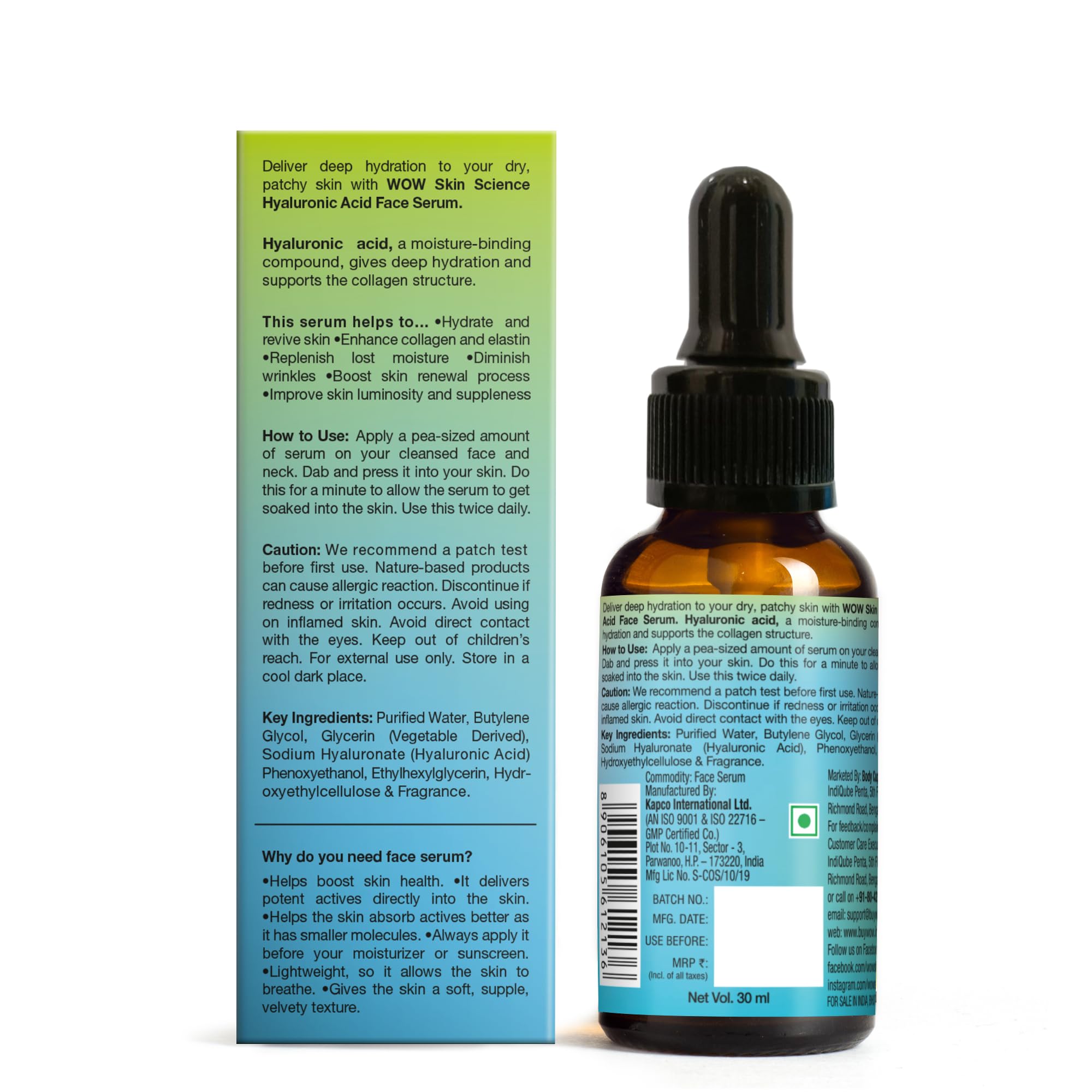 WOW Skin Science Hyaluronic Acid Moisturising Face Serum – view 3