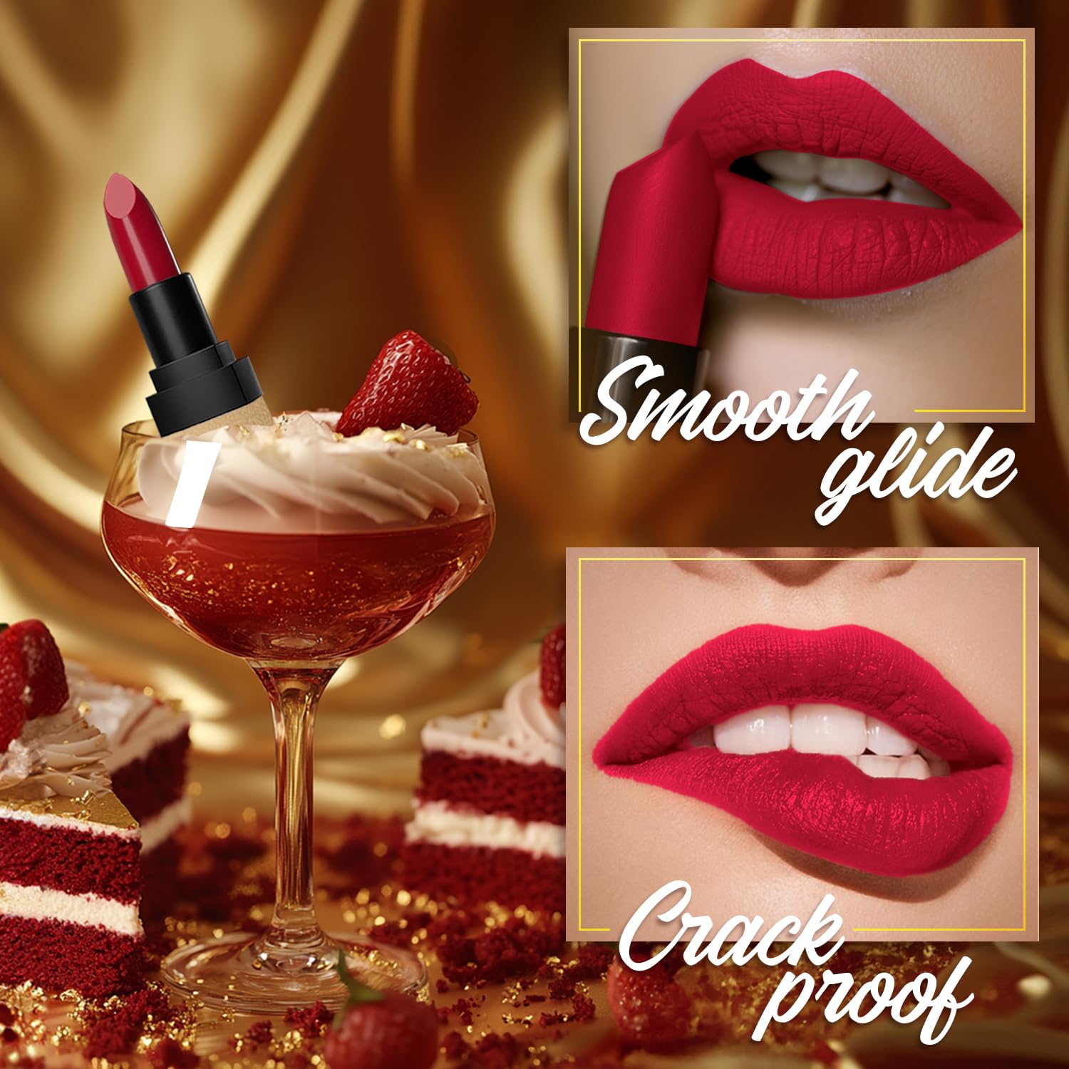 FACES CANADA Comfy Matte Velvet Touch Lipstick - Red Velvet Cake 01, 4.2g – view 6