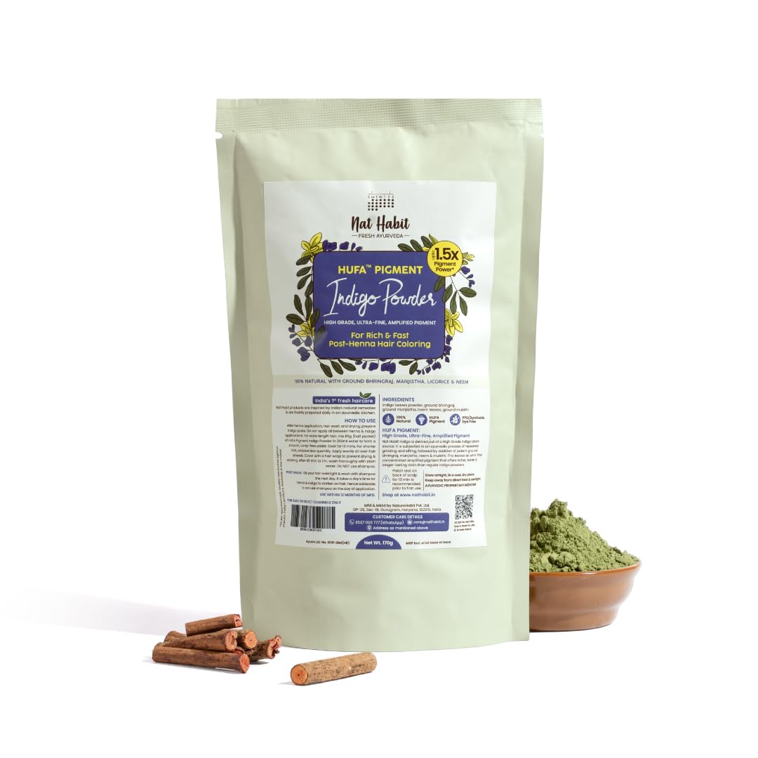 Nat Habit organic indigo powder bag for black hair coloring