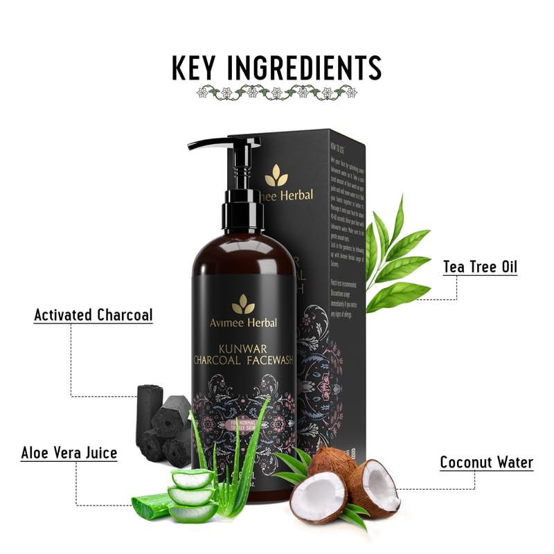 Avimee Herbal Kunwar Charcoal Face Wash I For Oil & Dust Free Skin That Glows From Within – view 6