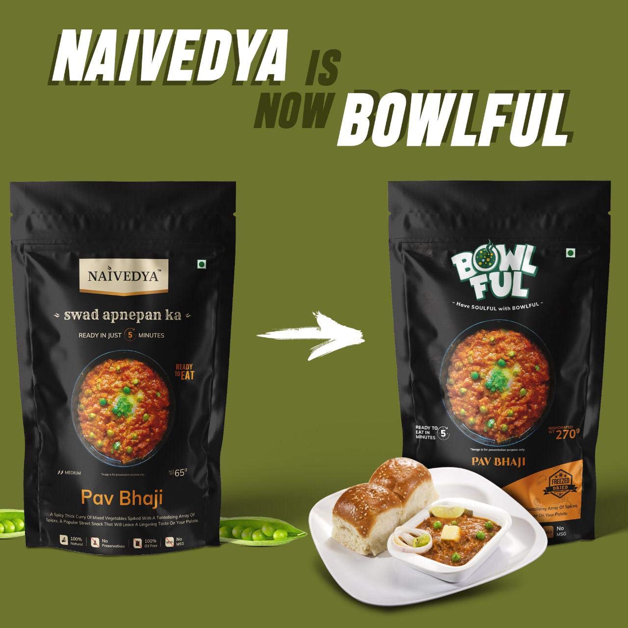 Bowlful Jain Mumbai Style Meal, 100% Natural, Ready to Eat, Freeze Dried Food – view 5