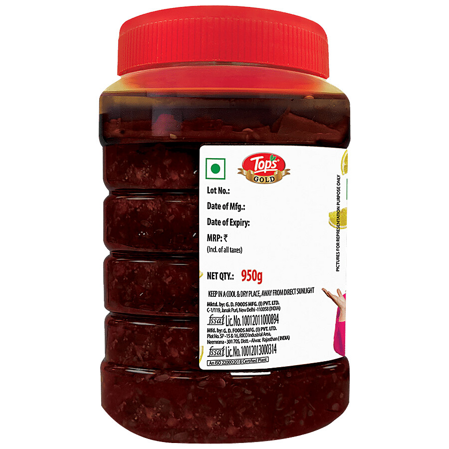 Tops Gold Sweet Lime Pickle - Tempting Flavour, Rich Aroma & Taste 950 g – view 3