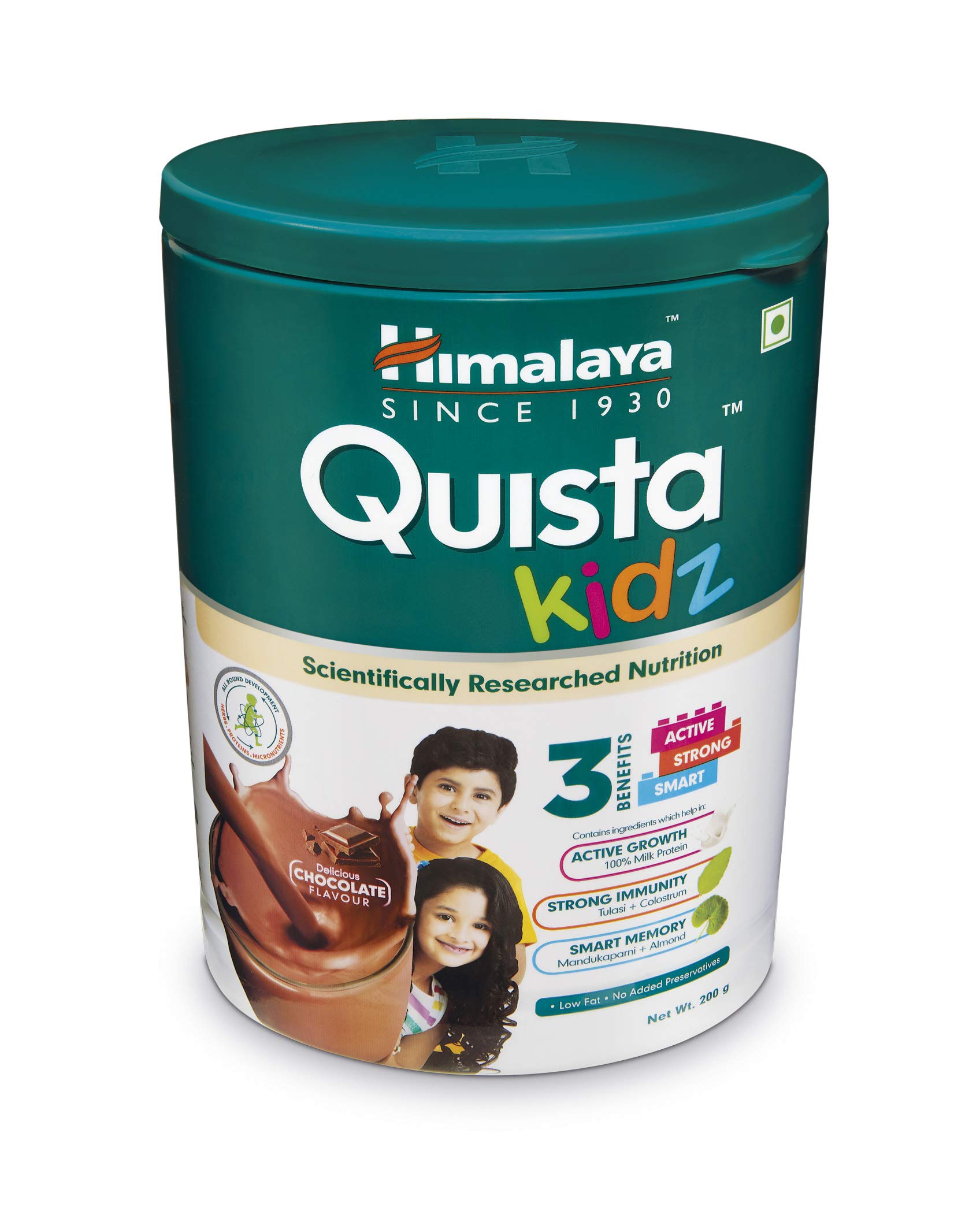 Himalaya Quista Kidz chocolate flavor powder jar for growing children
