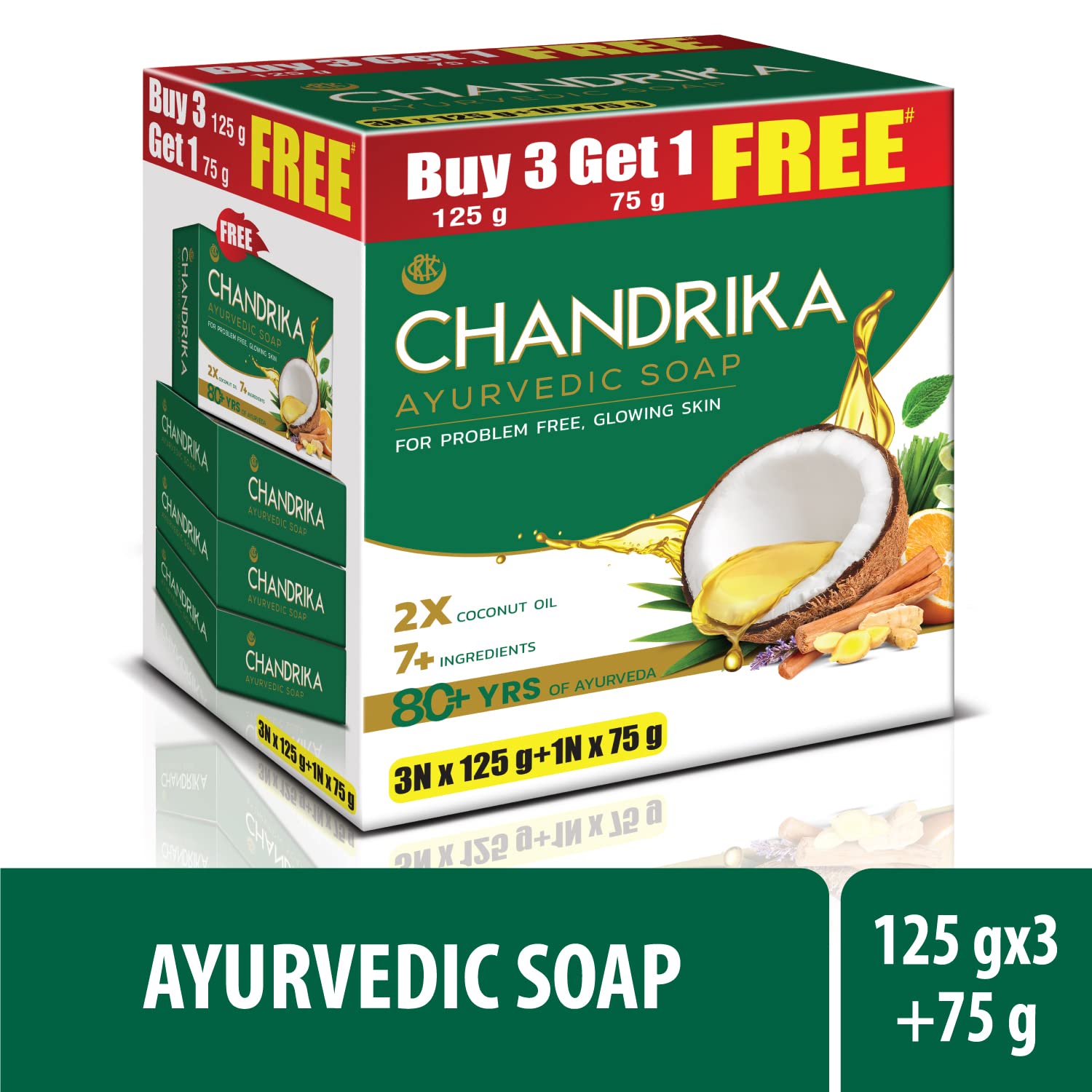 Chandrika Ayurvedic Soap Classic – view 2