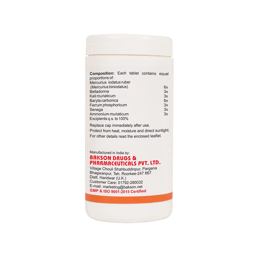 Dr. Bakshi's BAKSON'S HOMOEOPATHY THROAT AID TABLETS-200 TABS – view 2