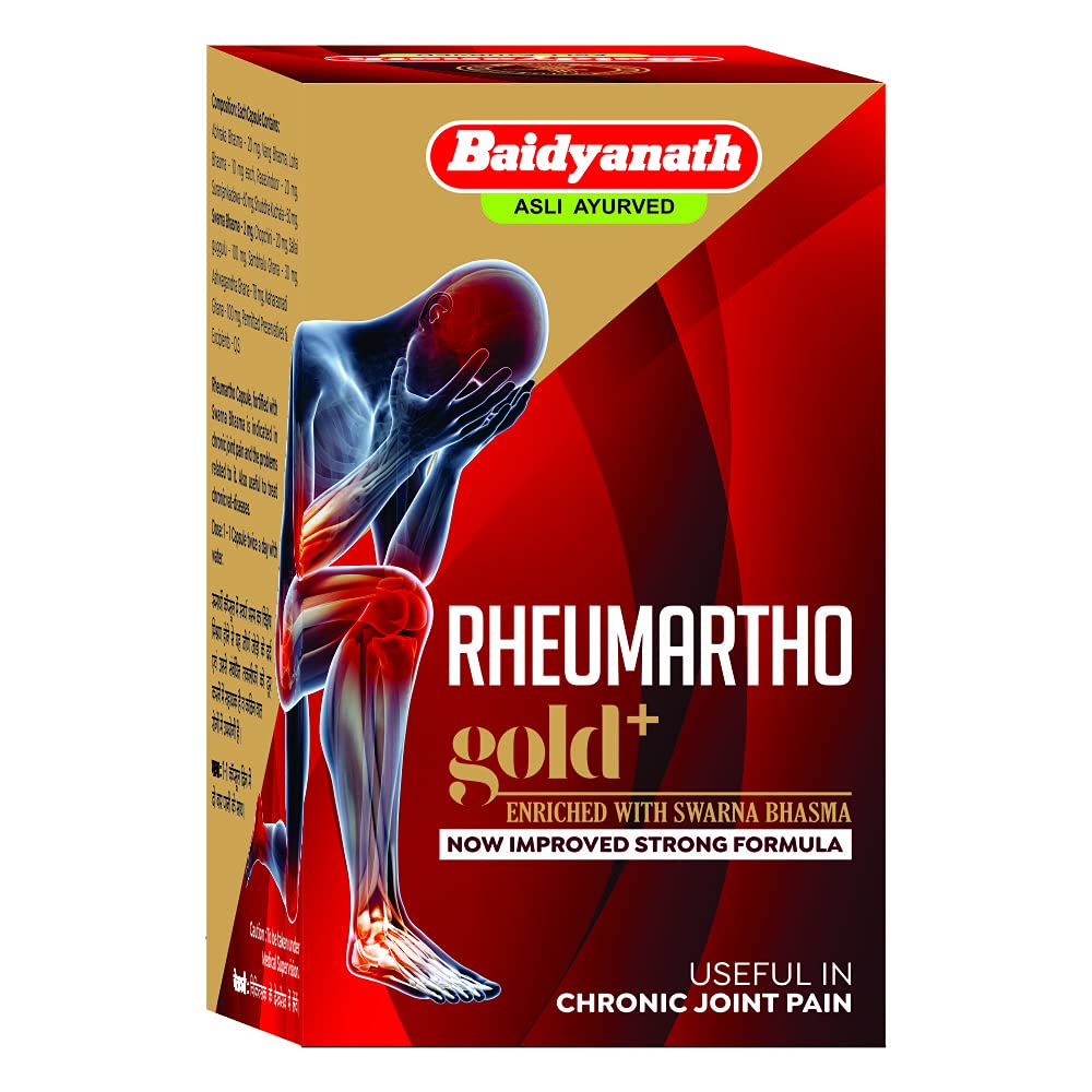 Baidyanath Rheumartho Gold Plus capsules 30 count pack front view