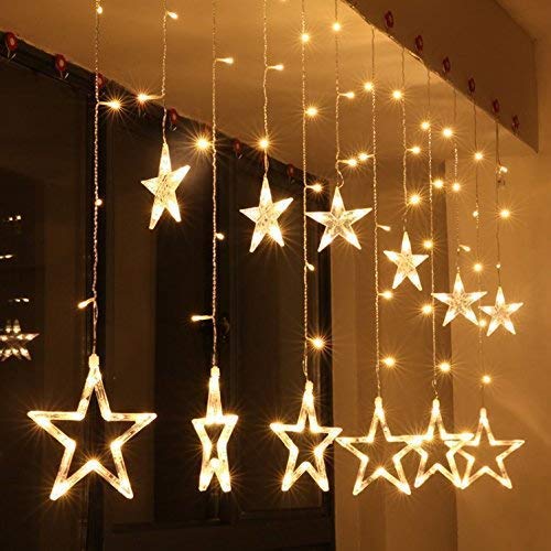 Desidiya 12 LED Star String Light Warm White 138 LEDs, 3 Mtr Decorative Lights for Decoration Christmas, Wedding, Party, Home & Patio Decorative Lighting for Living Room, Parties, Weddings