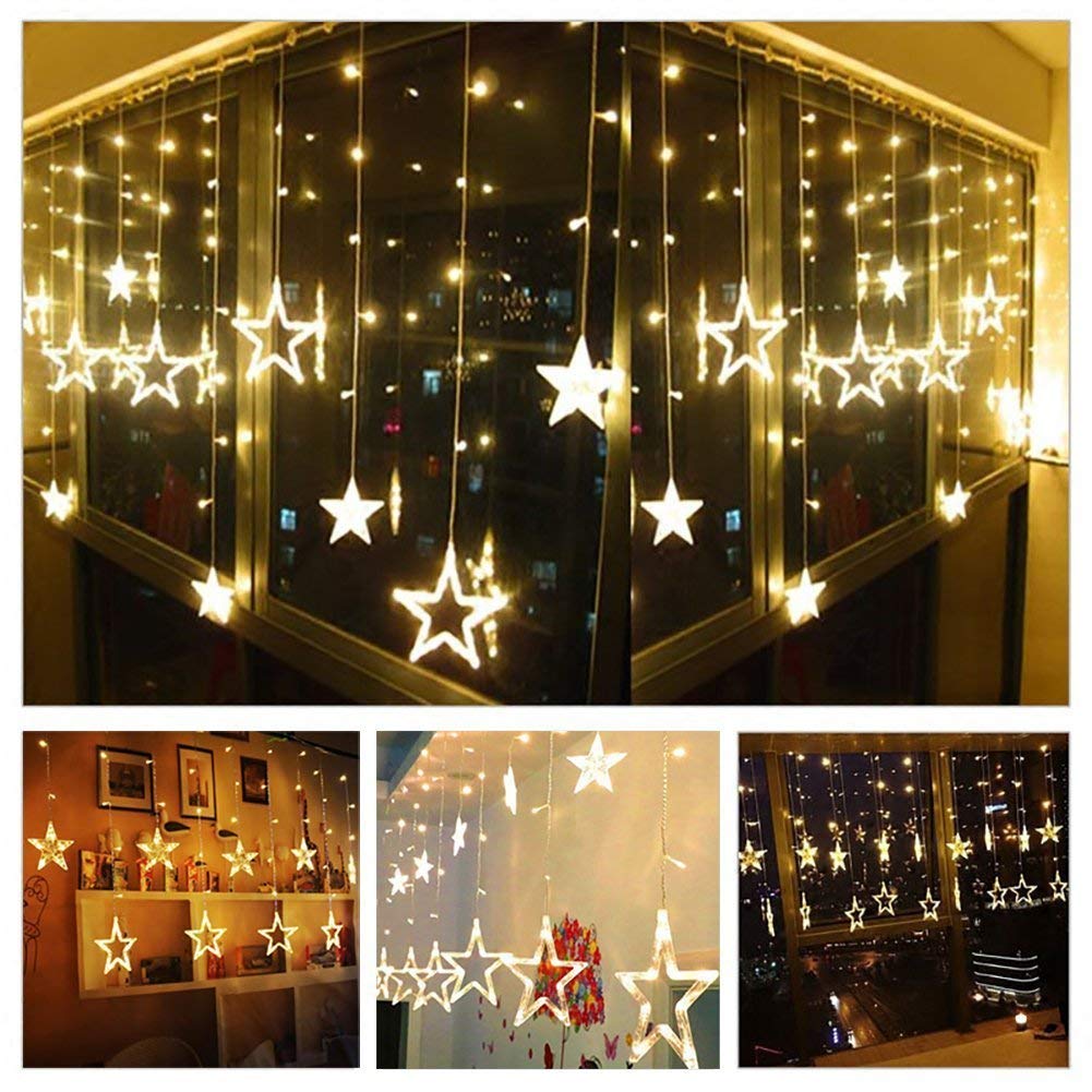 Desidiya 12 LED Star String Light Warm White 138 LEDs, 3 Mtr Decorative Lights for Decoration Christmas, Wedding, Party, Home & Patio Decorative Lighting for Living Room, Parties, Weddings – view 3