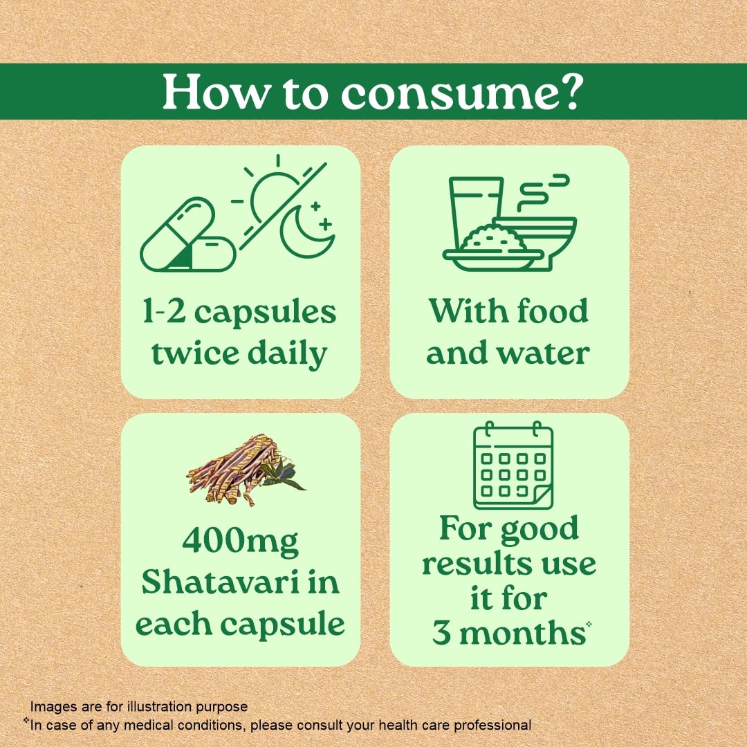 A TATA Product - Organic India Shatavari - 60 Veg Capsules, With Plant Based Estrogens, Helps Boosts Health and Vitality For Women Of All Ages & Restore Hormonal Balance, GMP & NPOP Certified Organic – view 6