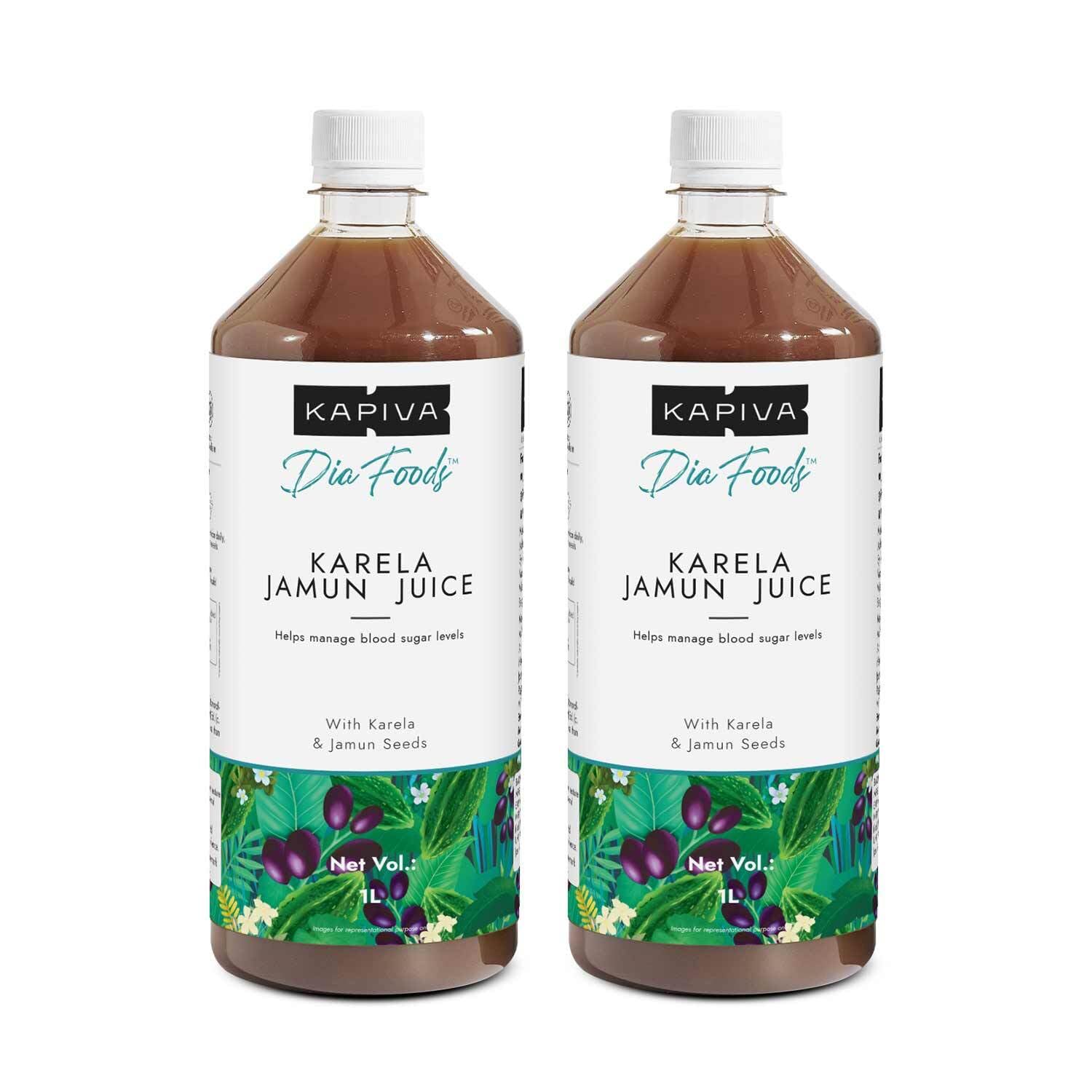 Kapiva Ayurvedic karela jamun juice bottle pack, total 2 liters