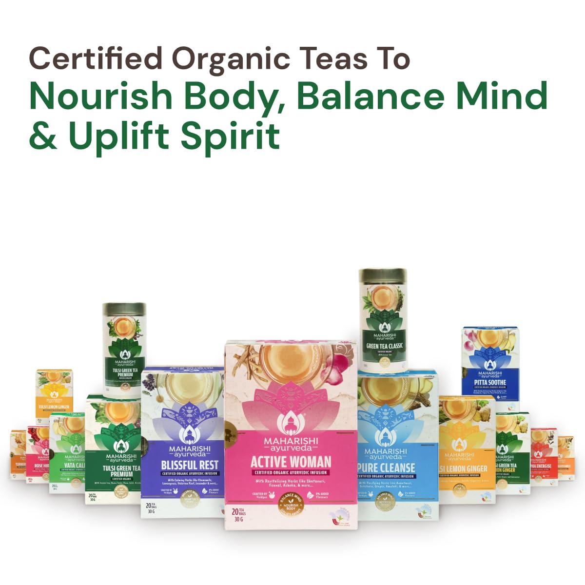 Maharishi Ayurveda Organic Certified Tulsi Green Tea Premium - 100g – view 8