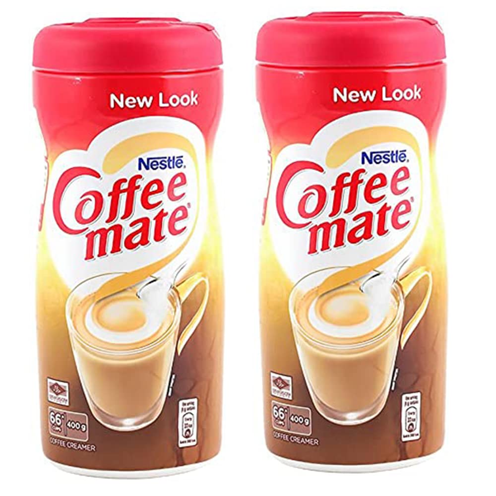 Two 400 g jars of Nestlé Coffee Mate creamer powder