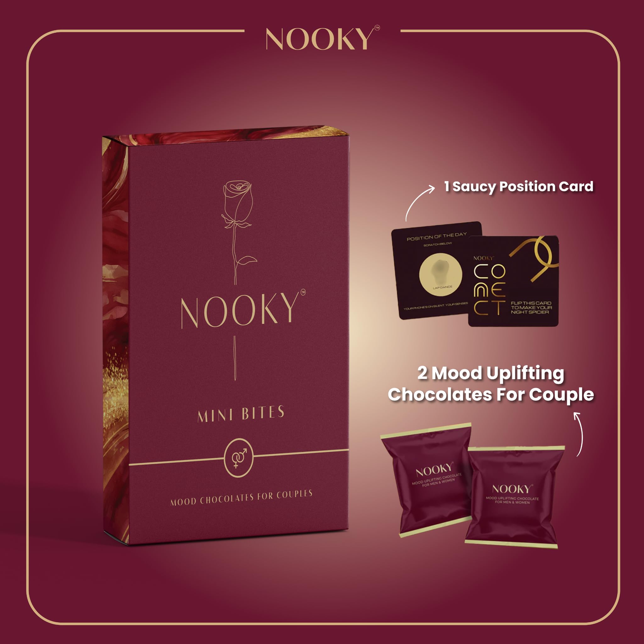 Nooky Mini Bites (20g) & Satin Blindfold with 1 Handcuff (3-in-1) Combo – view 4