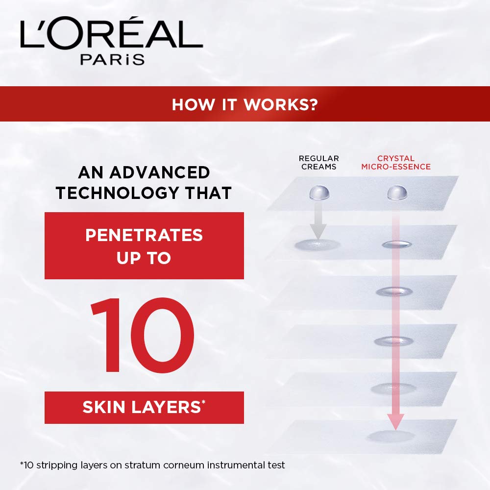 L'Oreal Paris Revitalift Crystal Micro-Essence, Ultra-lightweight facial essence, With Salicylic Acid, For Clear Skin, 65ml – view 3
