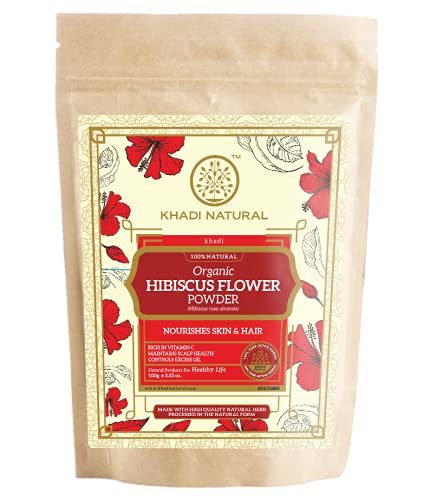 KHADI NATURAL Hibiscus Flower Organic Powder Pack of 2 (2x100gm) 200gm – view 2