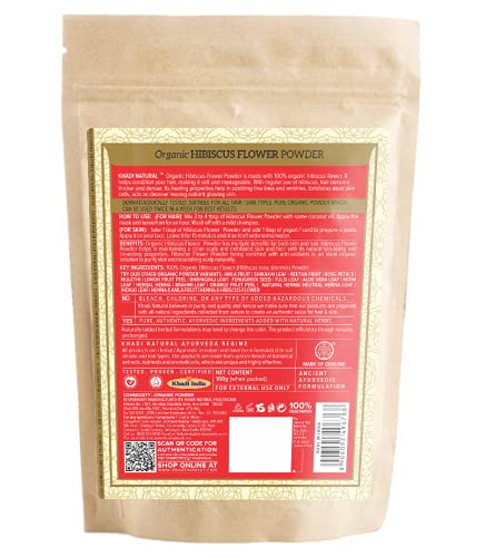 KHADI NATURAL Hibiscus Flower Organic Powder Pack of 2 (2x100gm) 200gm – view 3