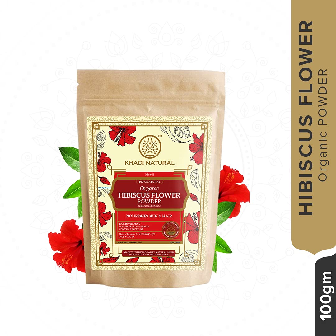 KHADI NATURAL Hibiscus Flower Organic Powder Pack of 2 (2x100gm) 200gm – view 4