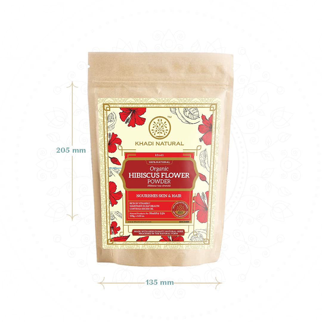 KHADI NATURAL Hibiscus Flower Organic Powder Pack of 2 (2x100gm) 200gm – view 9