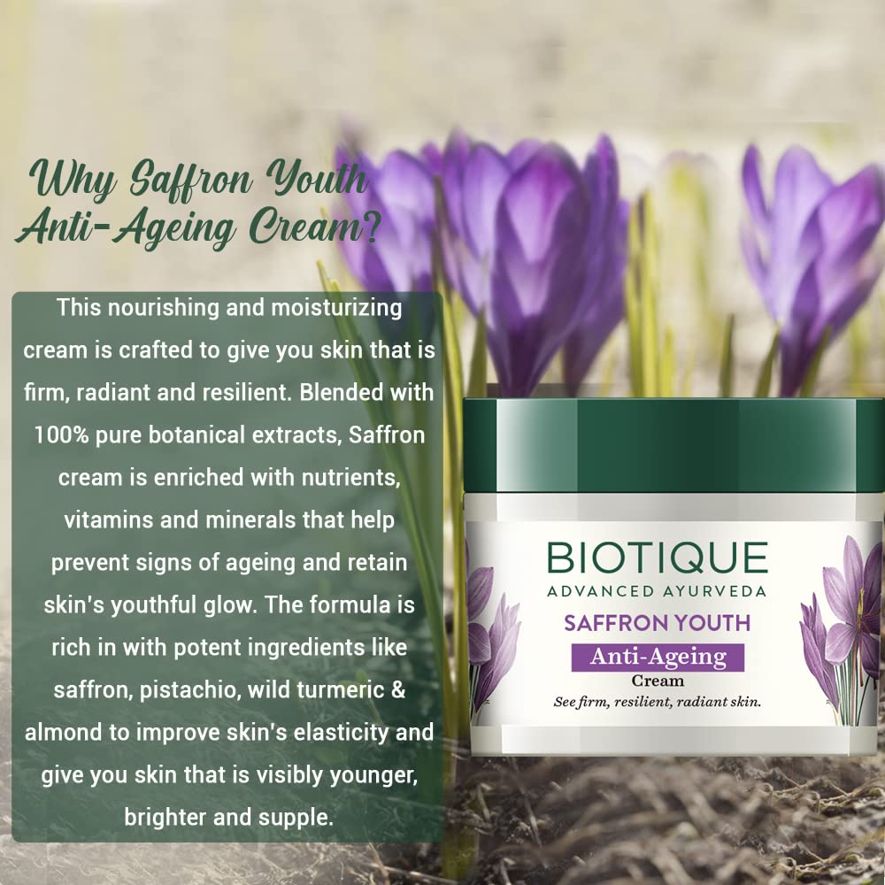 Biotique Bio Saffron Dew Youthful Moisturizer Cream – view 5