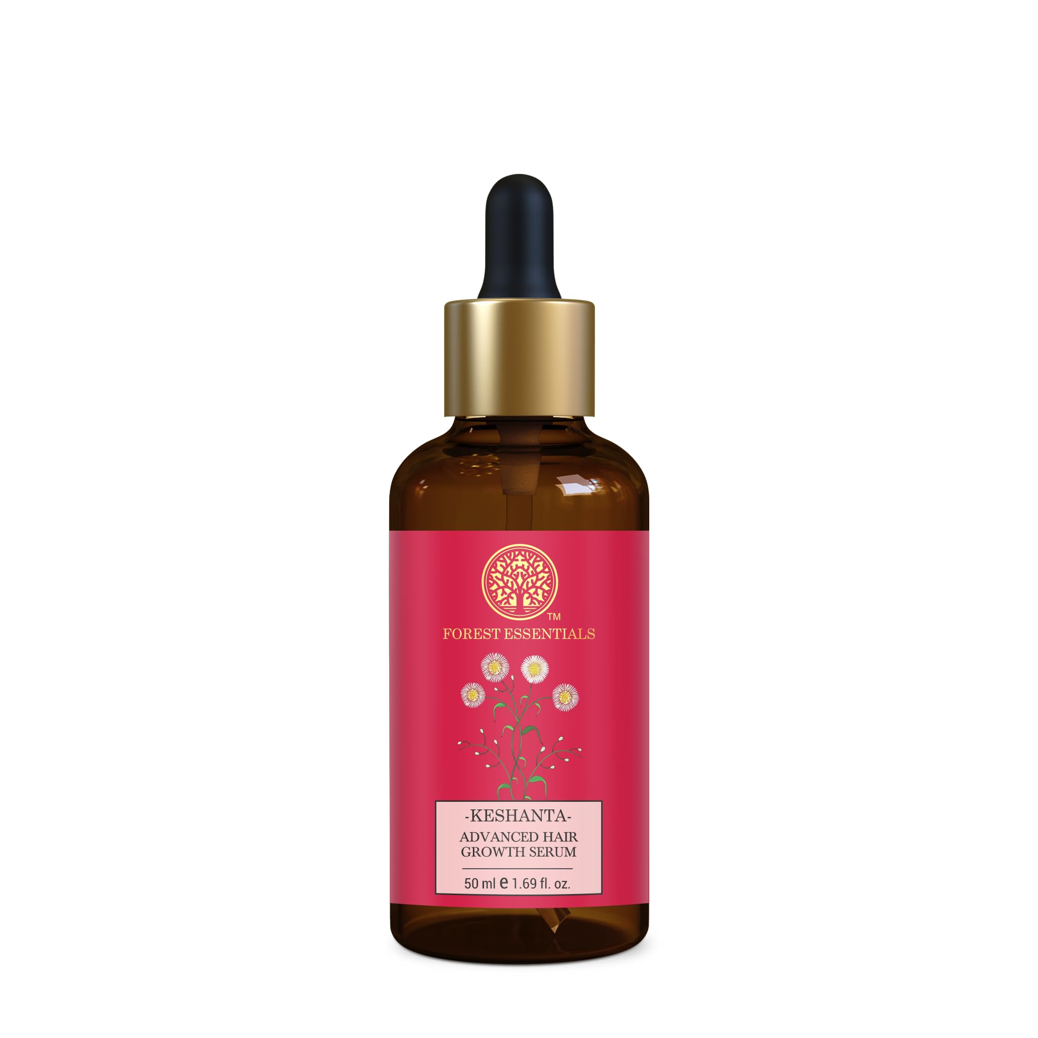 Unscented Forest Essentials hair serum bottle for hair growth and breakage care