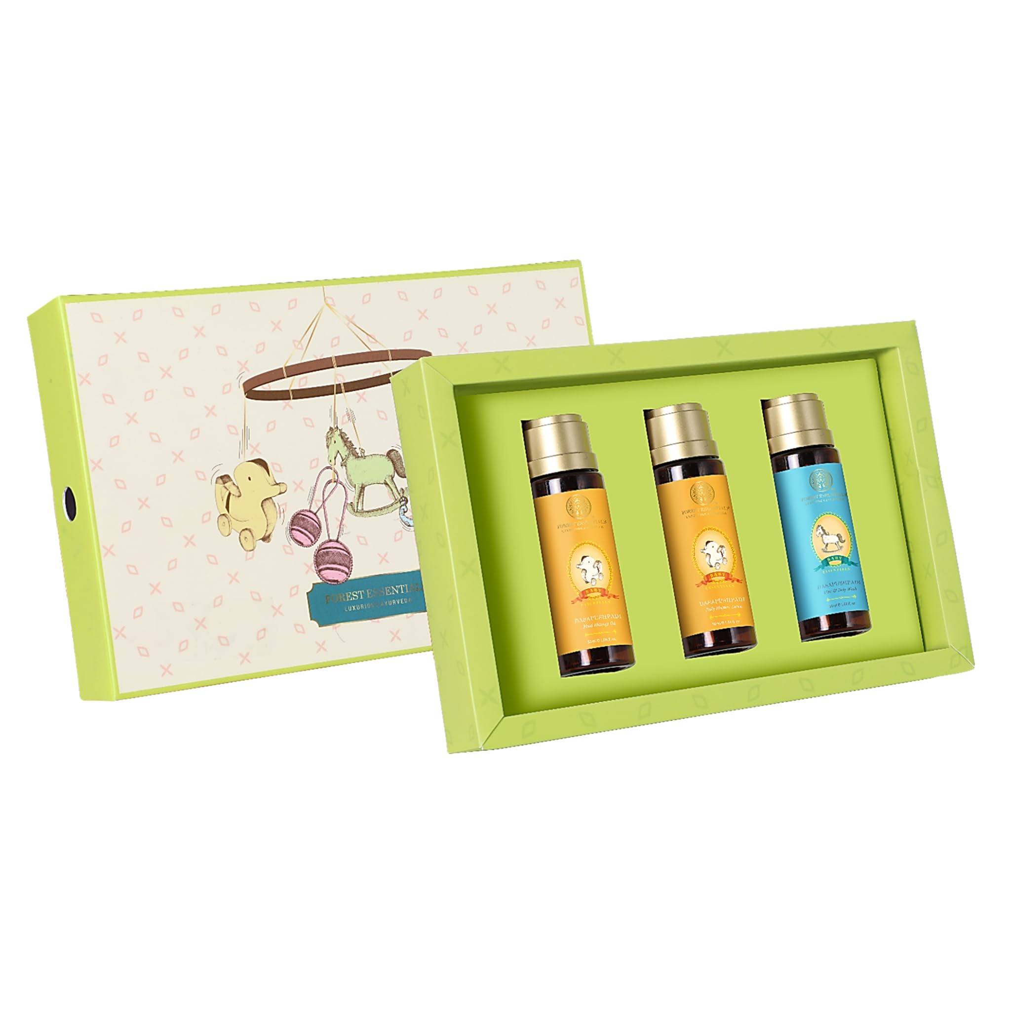 Forest Essentials Dasapushpadi baby care mini gift box for newborn gifting
