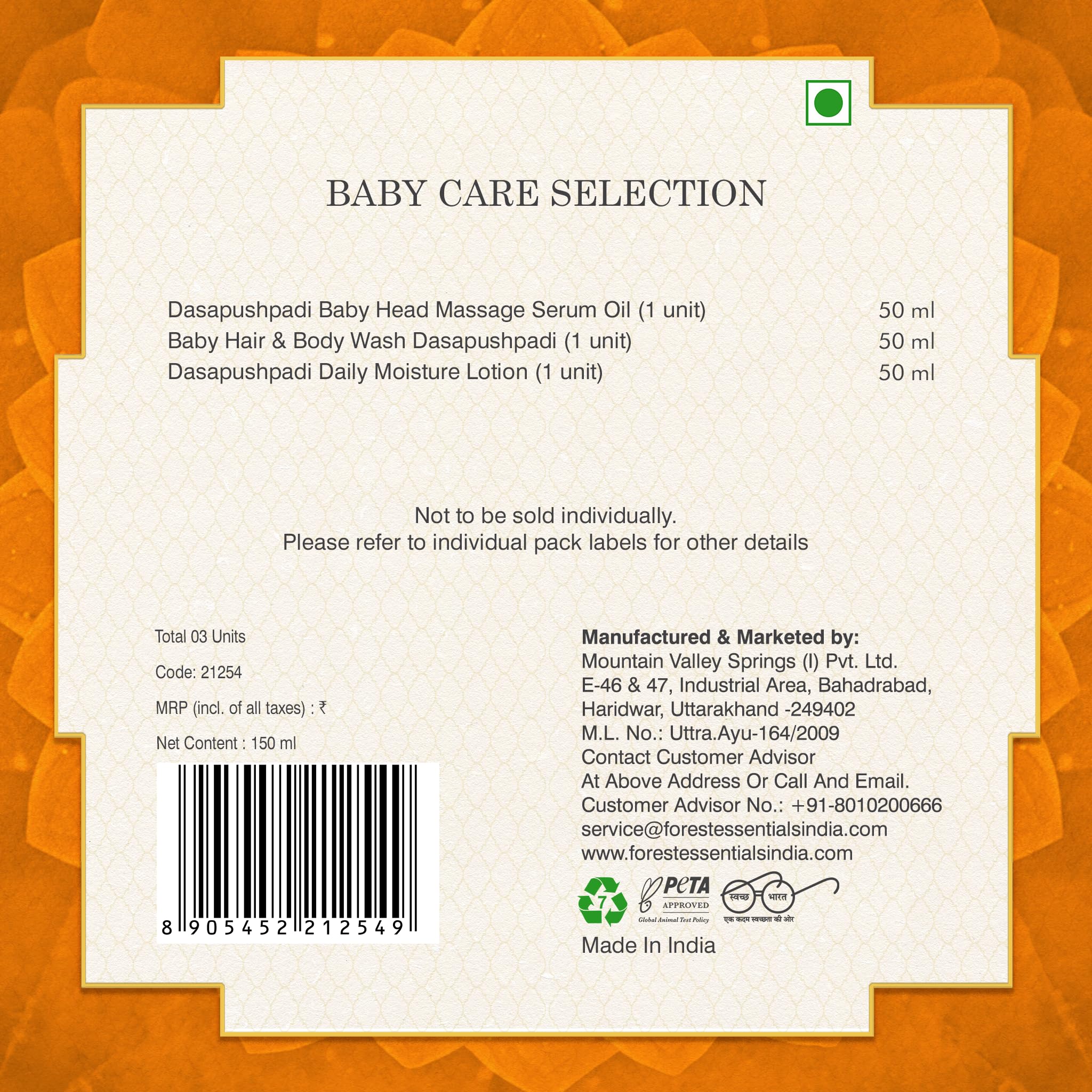 Forest Essentials Baby Care Mini Selection Gift Box Dasapushpadi – view 5