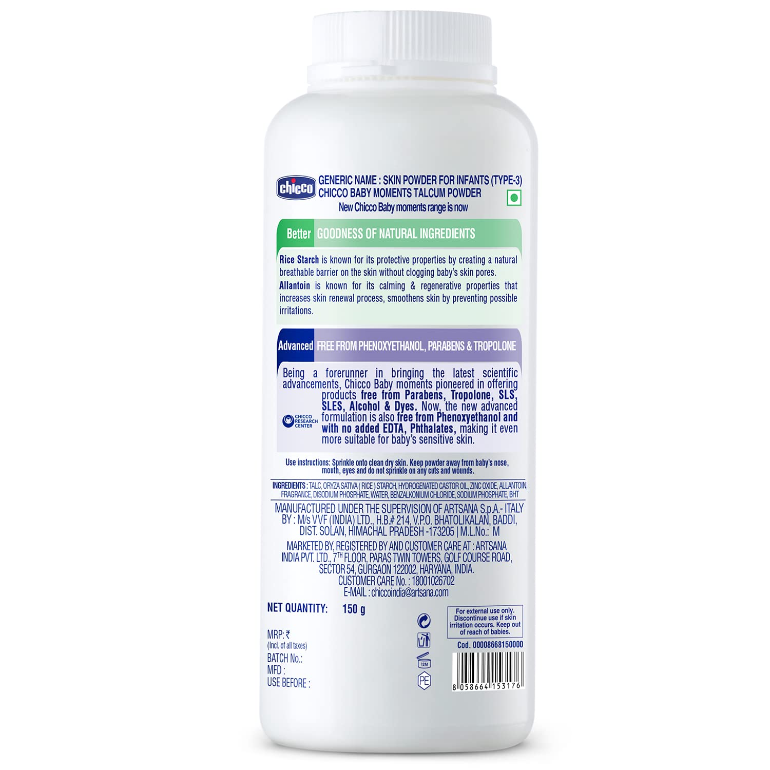 CHICCO BM TALCUM POWDER 150G – view 9