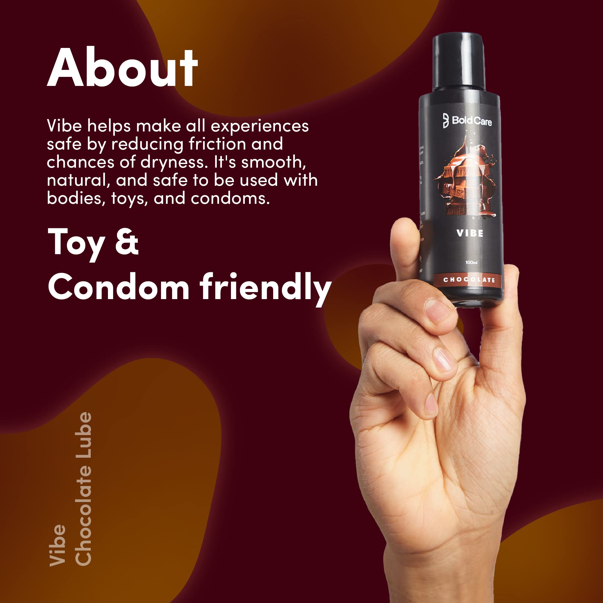 Bold Care Ultra thin Delay Condoms + Vibe - Chocolate flavoured Premium Lubricant Gel - Water based formula - Gentle on the skin – view 8