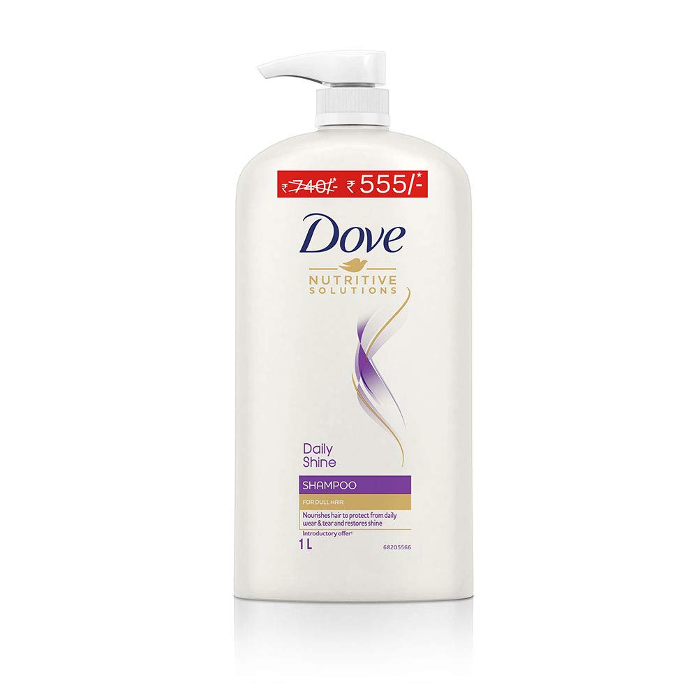 Dove Daily Shine Shampoo large bottle with fresh scent formula