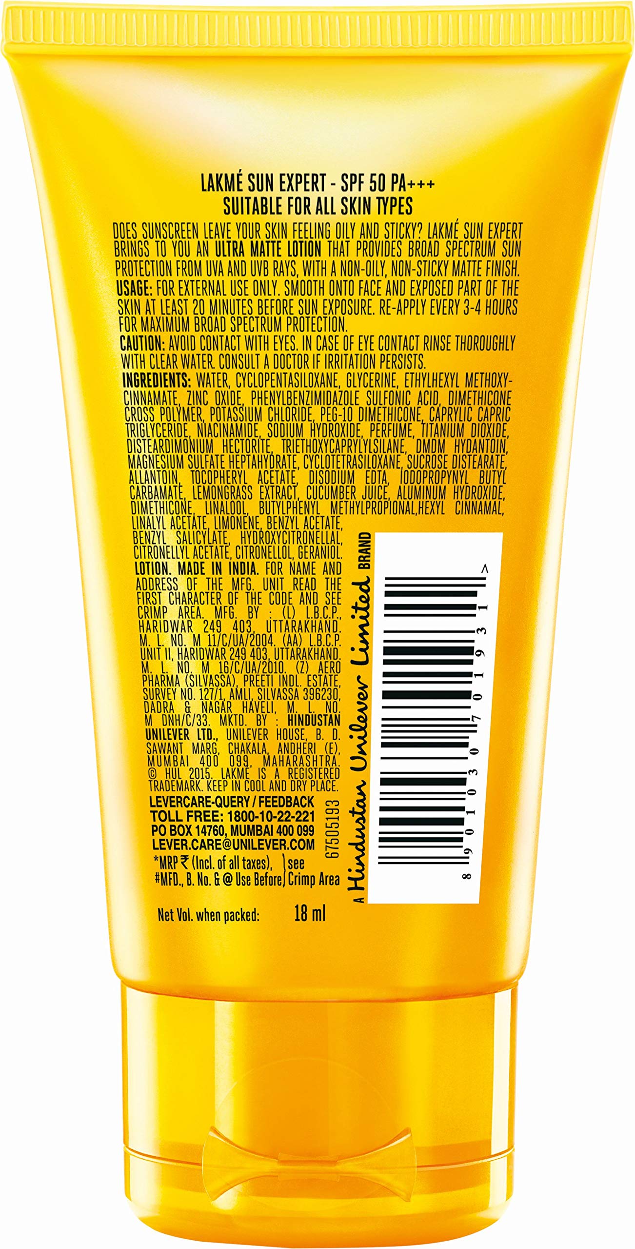 LAKMÉ Cream Sun Expert SPF 50, 18ml – view 2