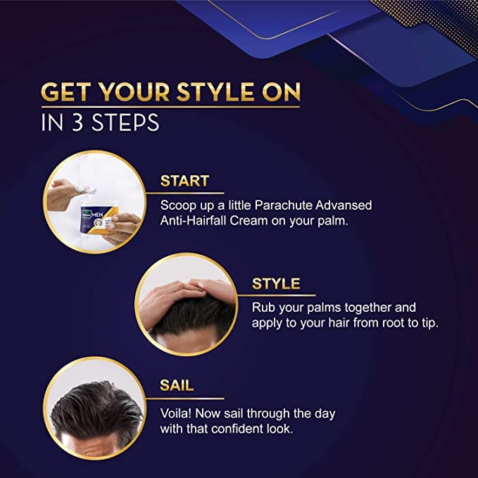 Parachute Hair Cream for Men,Anti Hairfall – view 2