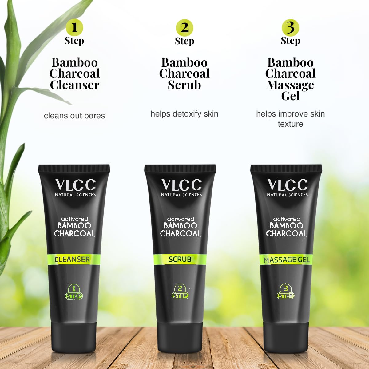VLCC Activated Bamboo Charcoal Facial Kit - 60g For Purified, Balanced & Glowing Skin – view 5