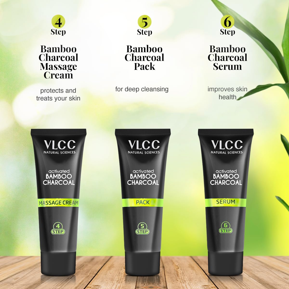 VLCC Activated Bamboo Charcoal Facial Kit - 60g For Purified, Balanced & Glowing Skin – view 6