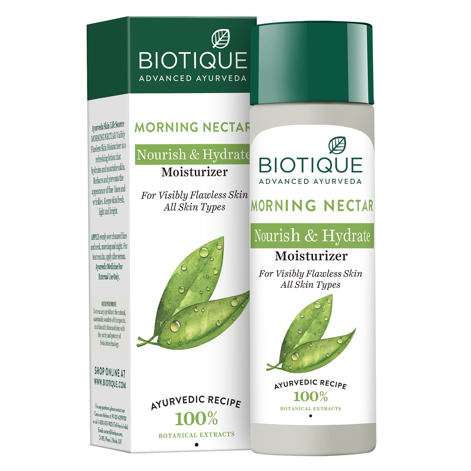 Biotique Morning Nectar moisturizer bottle for all skin types