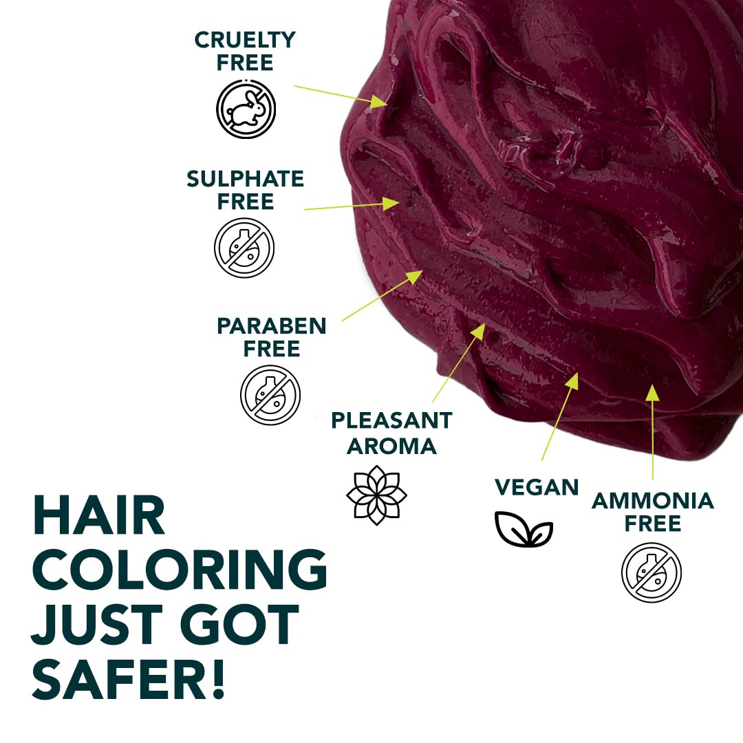 Paradyes Ammonia Free Ruby Wine Semi-permanent Hair Color Highlighting Kit Enriched with Herbal Ingredients for All Hair Types, 75g – view 6